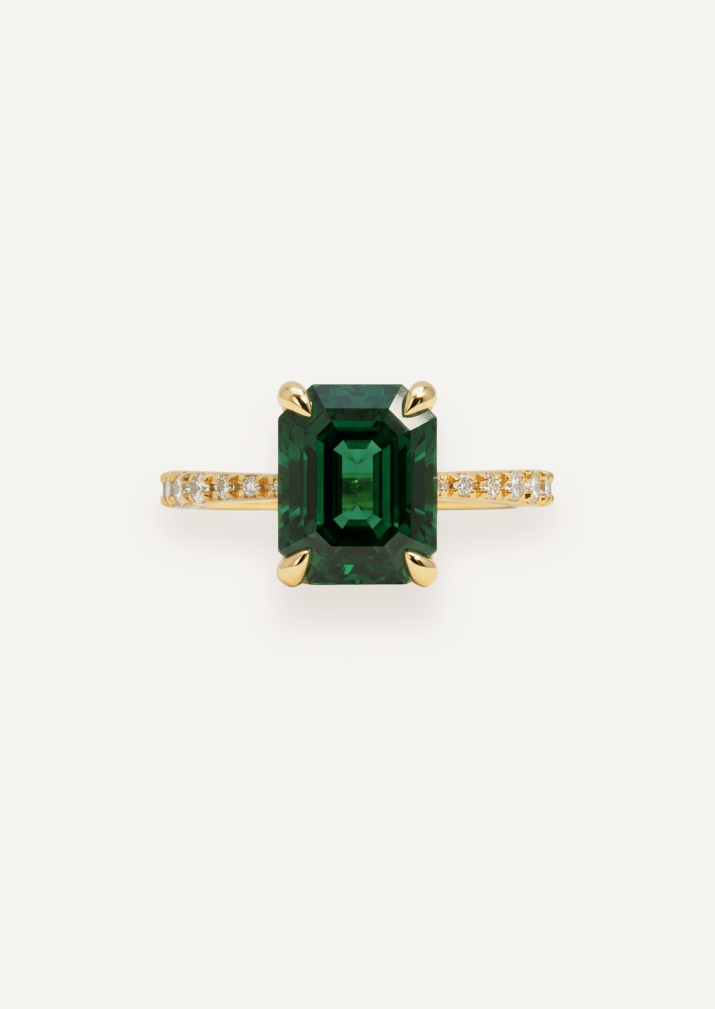 The Celine Ring with 4.1ct Emerald Tourmaline - Molten Store