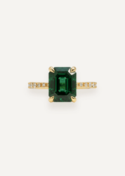 The Celine Ring with 4.1ct Emerald Tourmaline - Molten Store