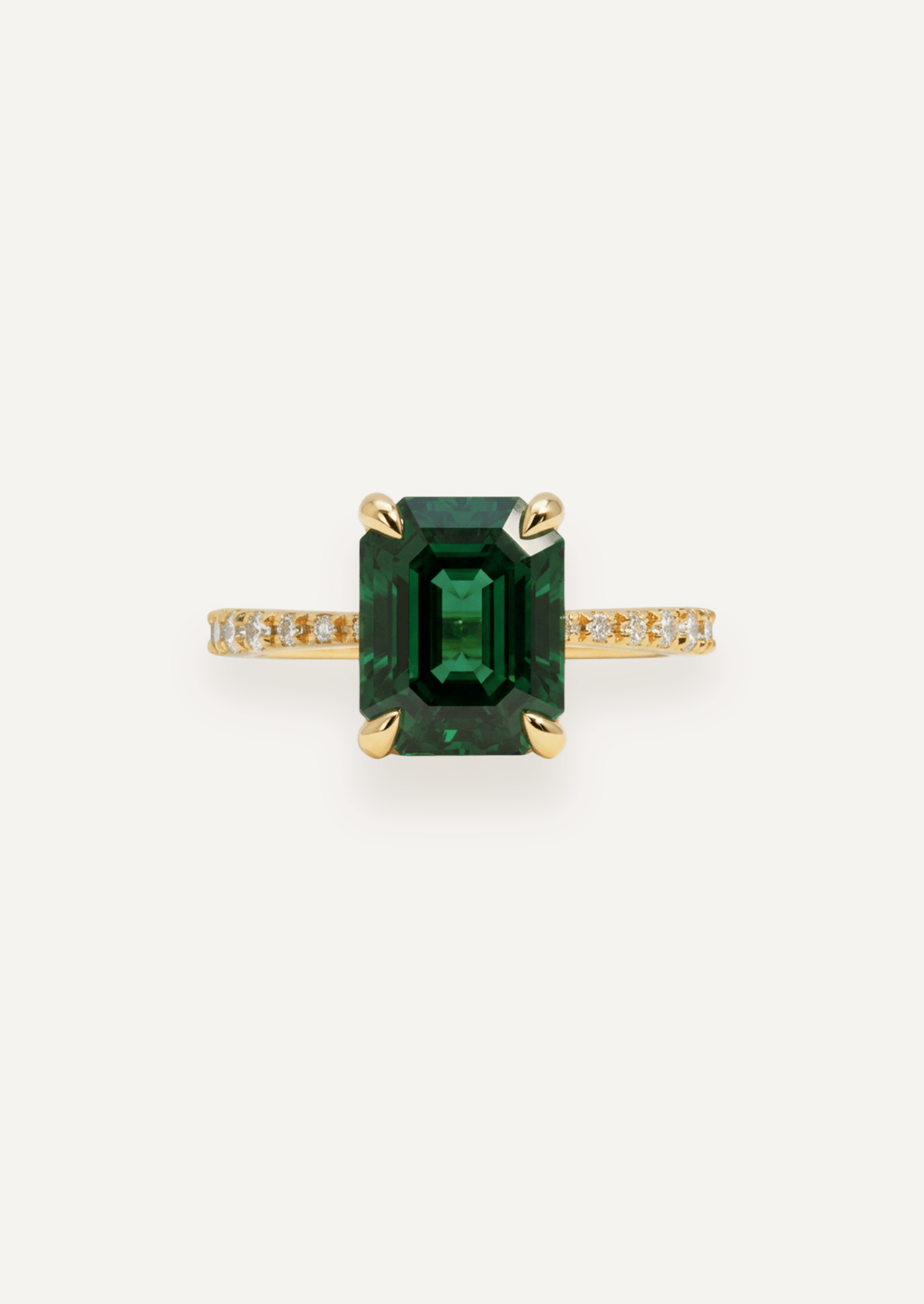 The Celine Ring with 4.1ct Emerald Tourmaline - Molten Store