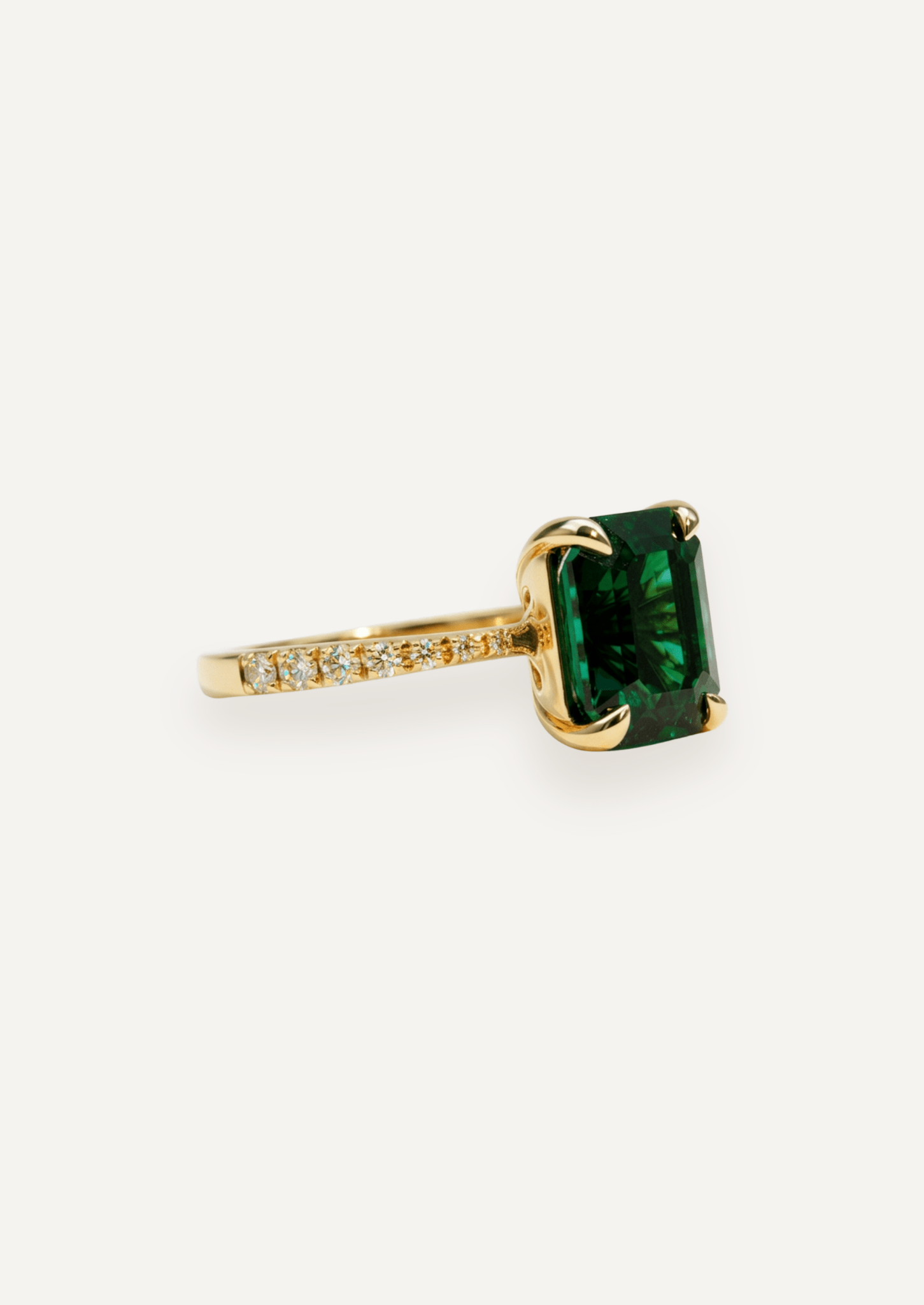 The Celine Ring with 4.1ct Emerald Tourmaline - Molten Store