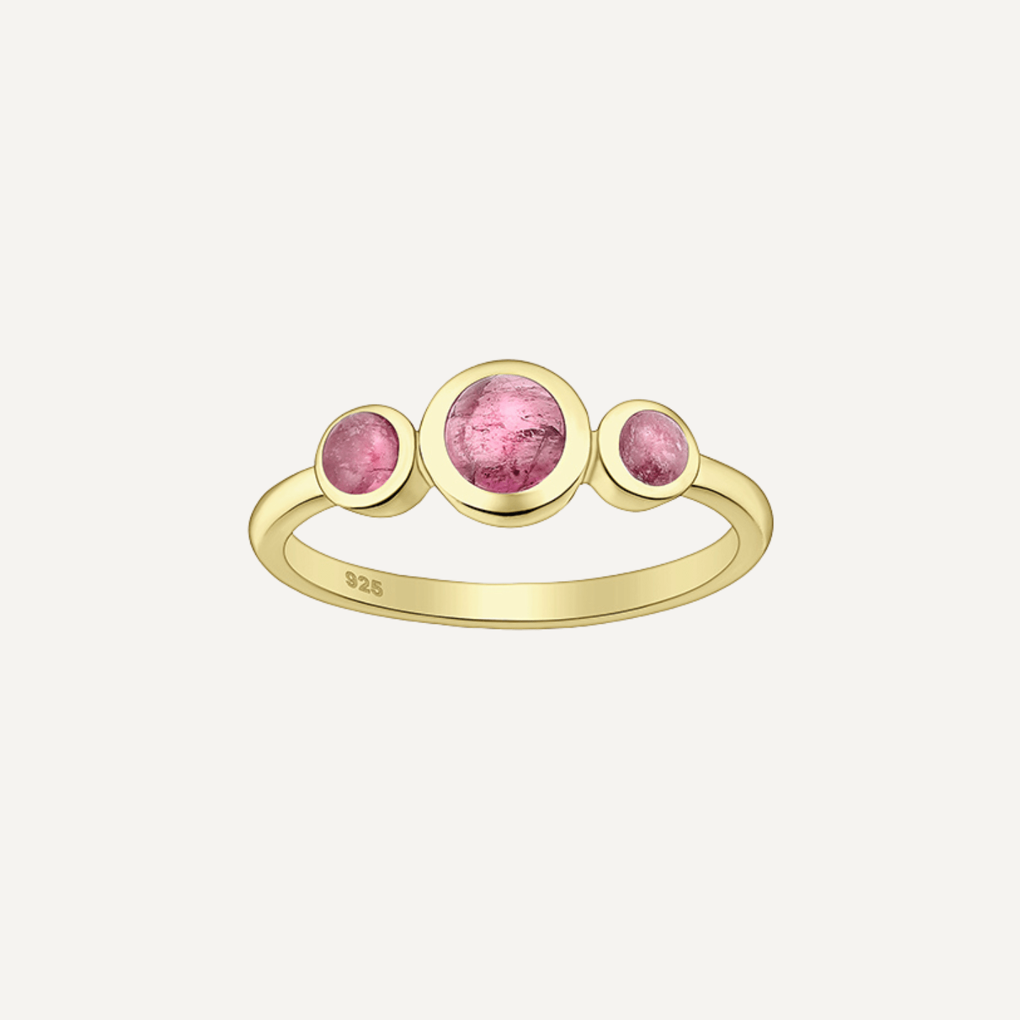 The Centro Gold Vermeil Ring with Pink Tourmaline - Molten Store