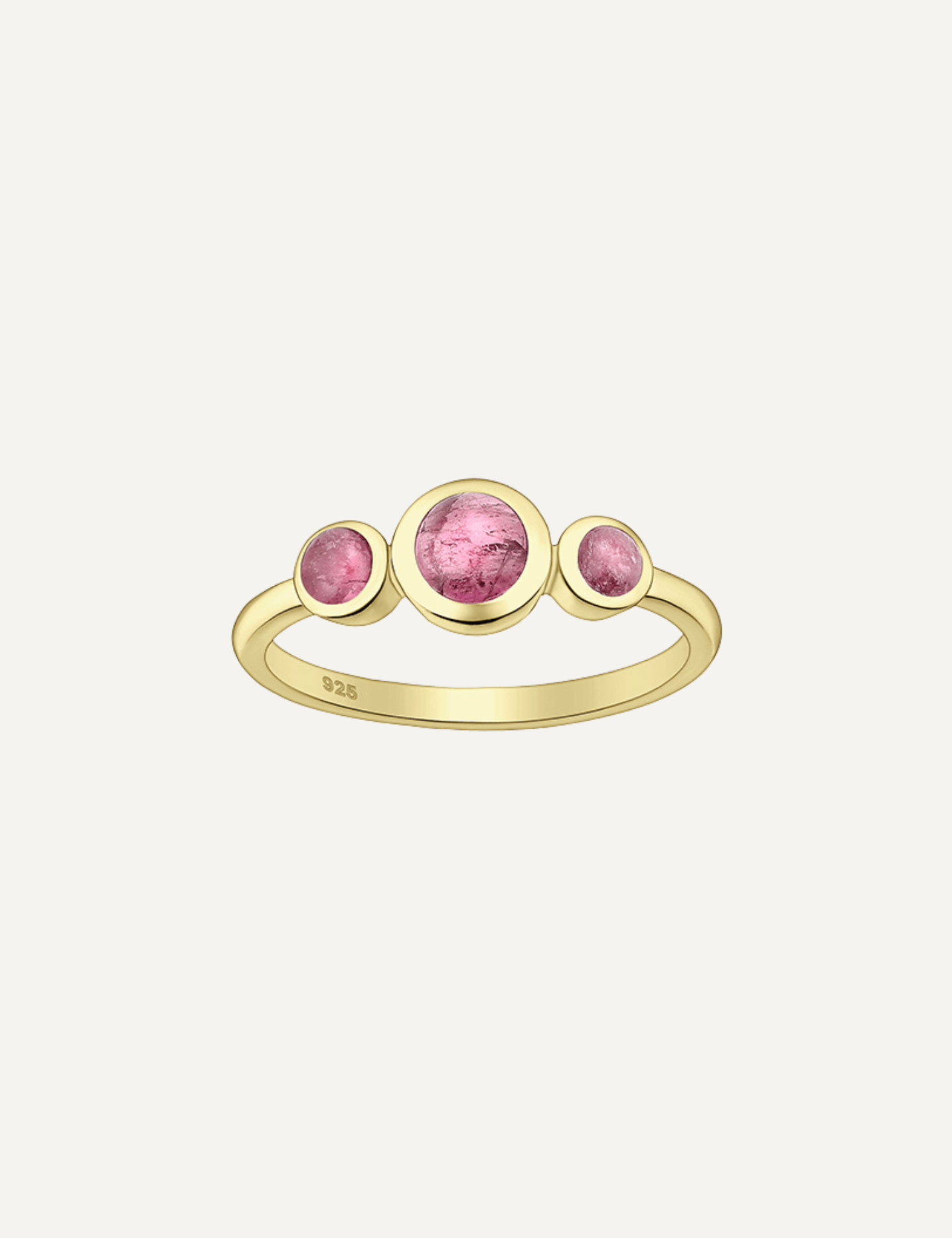 The Centro Gold Vermeil Ring with Pink Tourmaline - Molten Store