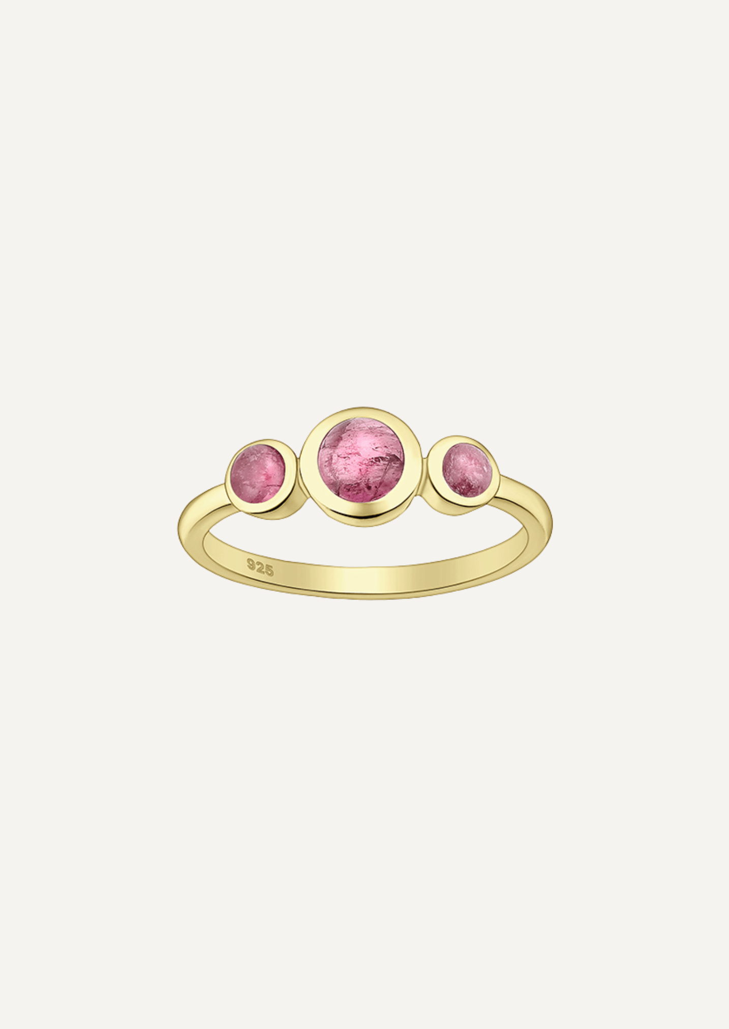 The Centro Gold Vermeil Ring with Pink Tourmaline - Molten Store