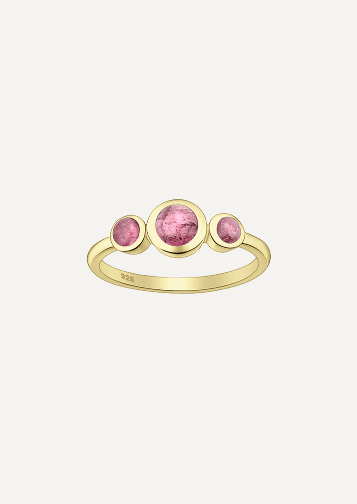 The Centro Gold Vermeil Ring with Pink Tourmaline - Molten Store