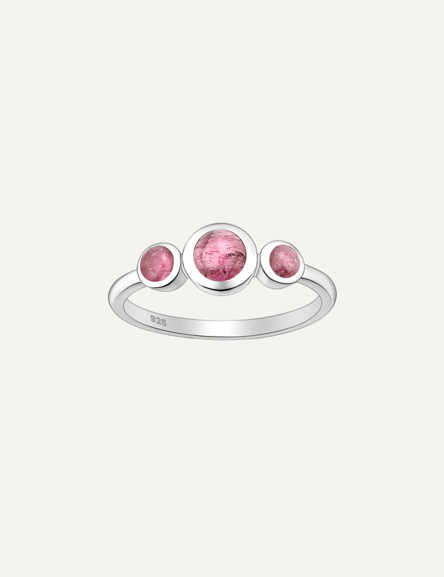 The Centro Ring Sterling Silver Ring with Pink Tourmaline - Molten Store