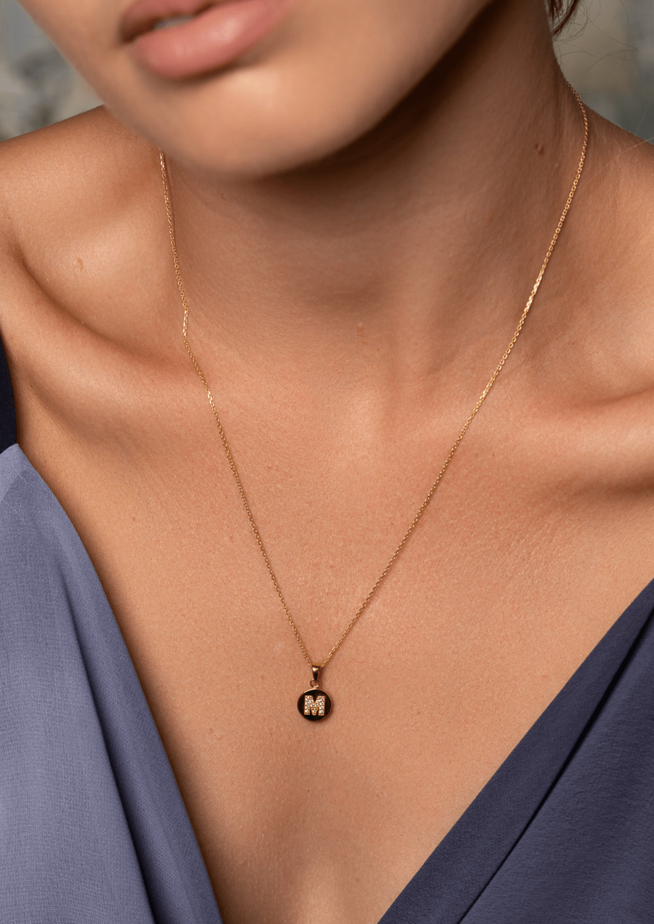 The Charmed Letter 14ct Gold Vermeil Pendant Necklace