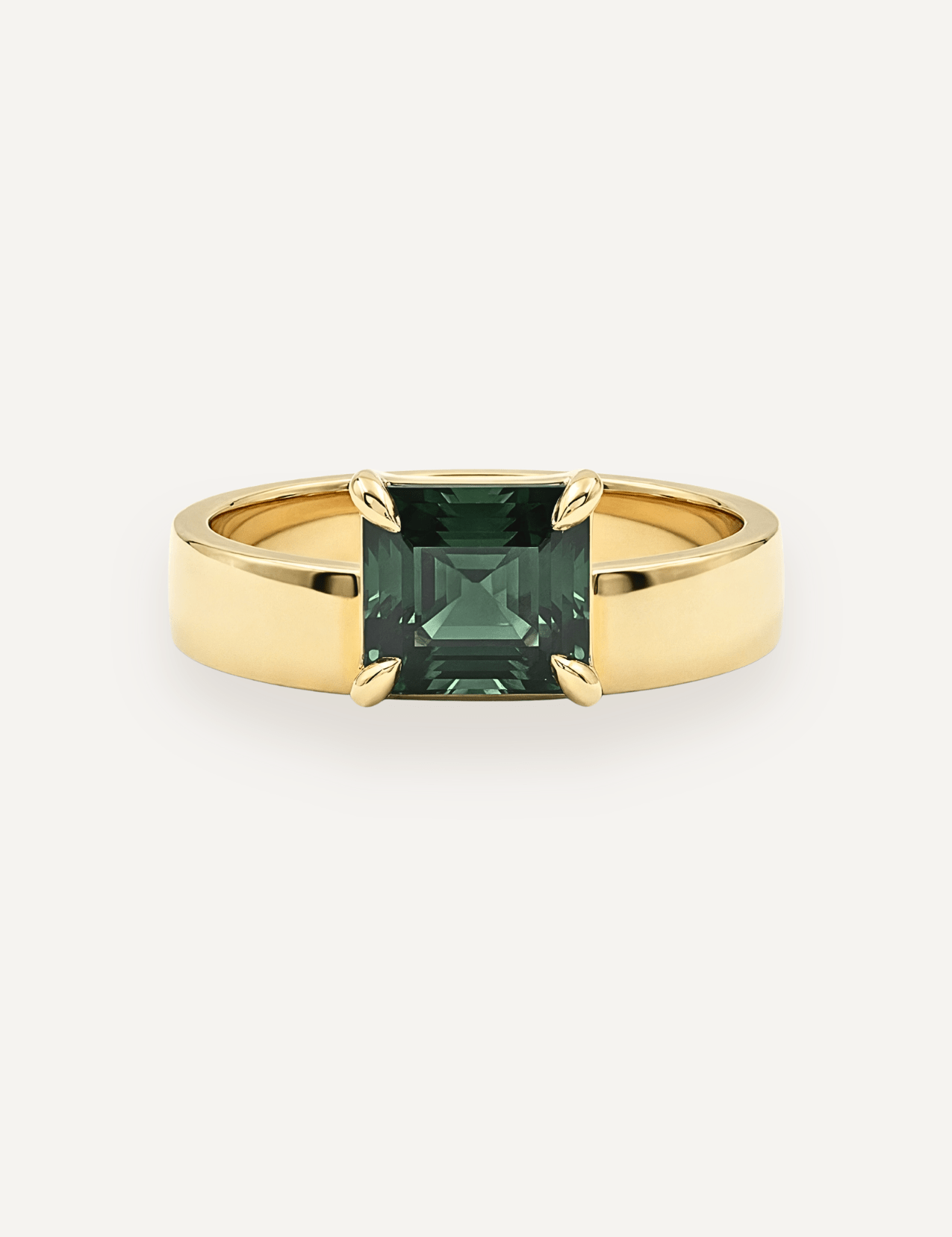 The Cleo Ring with 1.81ct Emerald Cut Parti Sapphire - Molten Store