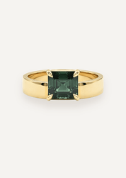 The Cleo Ring with 1.81ct Emerald Cut Parti Sapphire - Molten Store