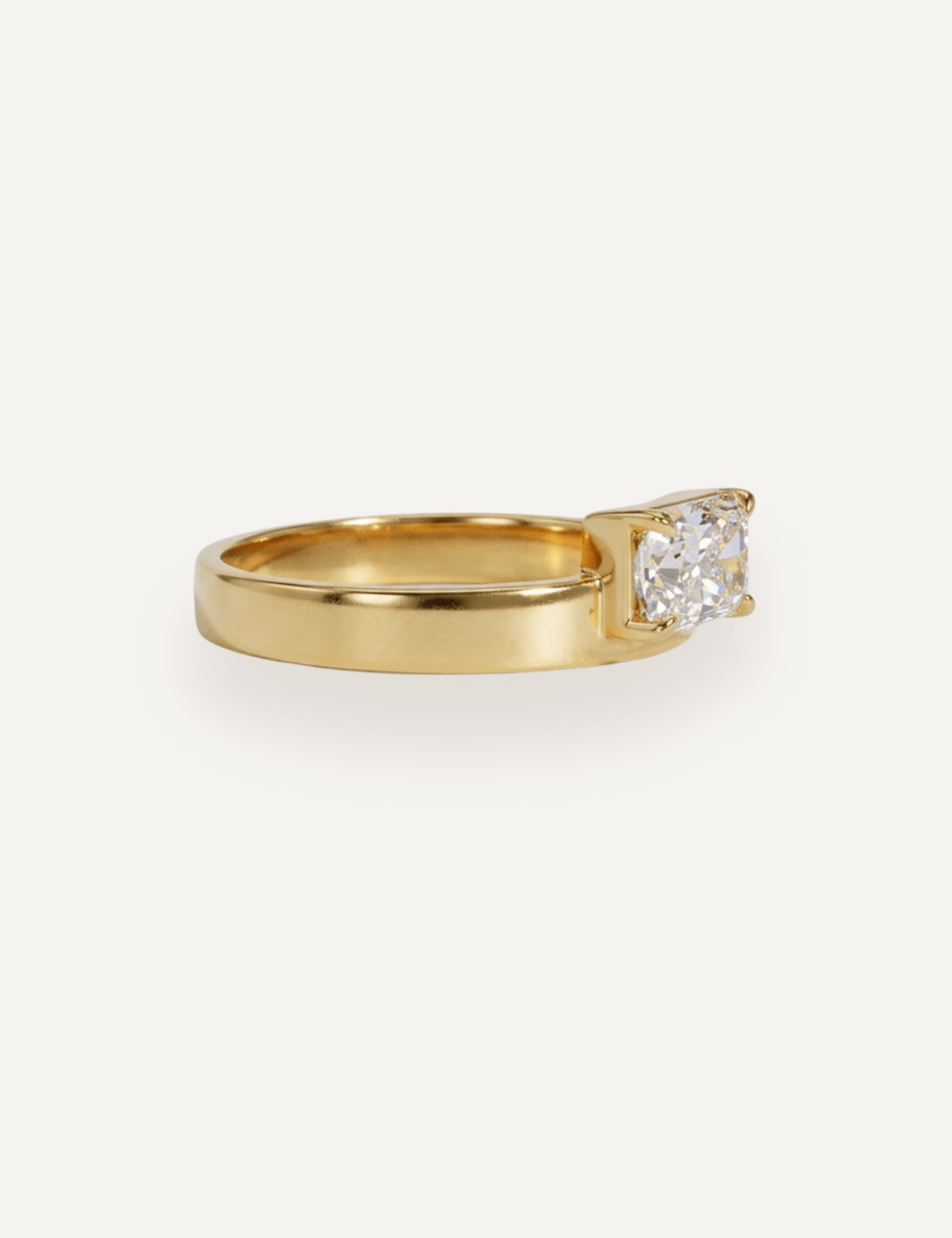 The Cleo Ring with 1ct Radiant Cultured Diamond - Molten Store