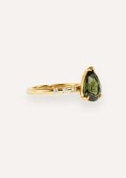 The Constance Ring with 1.57ct Pear Green Sapphire - Molten Store