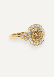 The Cosima Ring with 2.17ct Cushion Cut Cognac Diamond (2.67ct TCW) - Molten Store