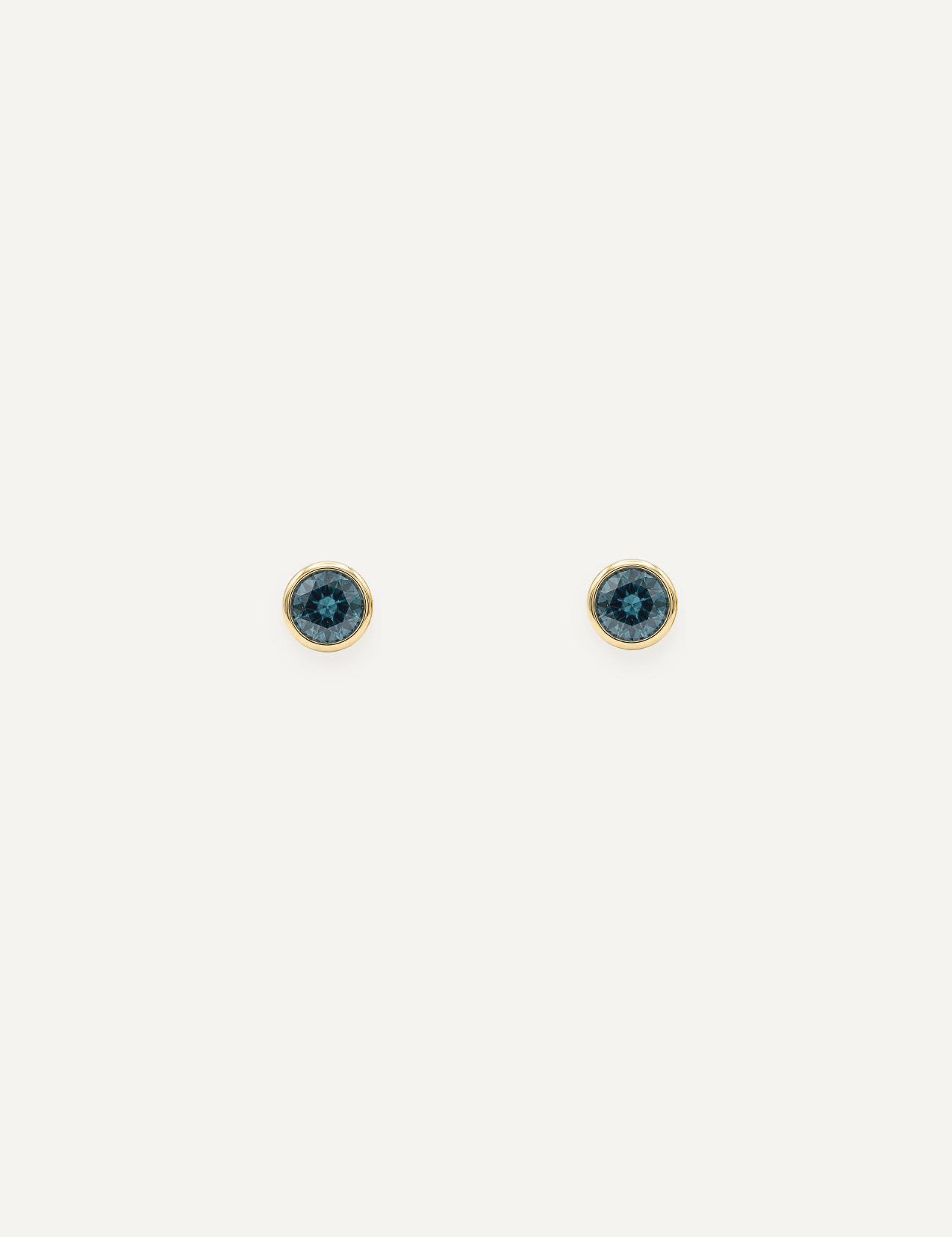 The Delphine Bezel Stud Earrings in Indigo - Molten Store