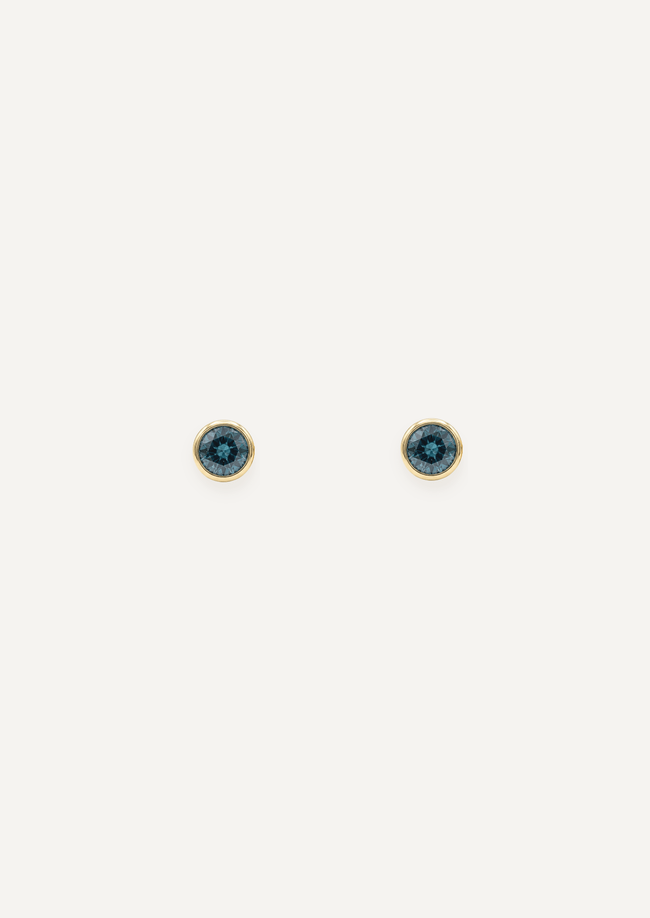 The Delphine Bezel Stud Earrings in Indigo - Molten Store