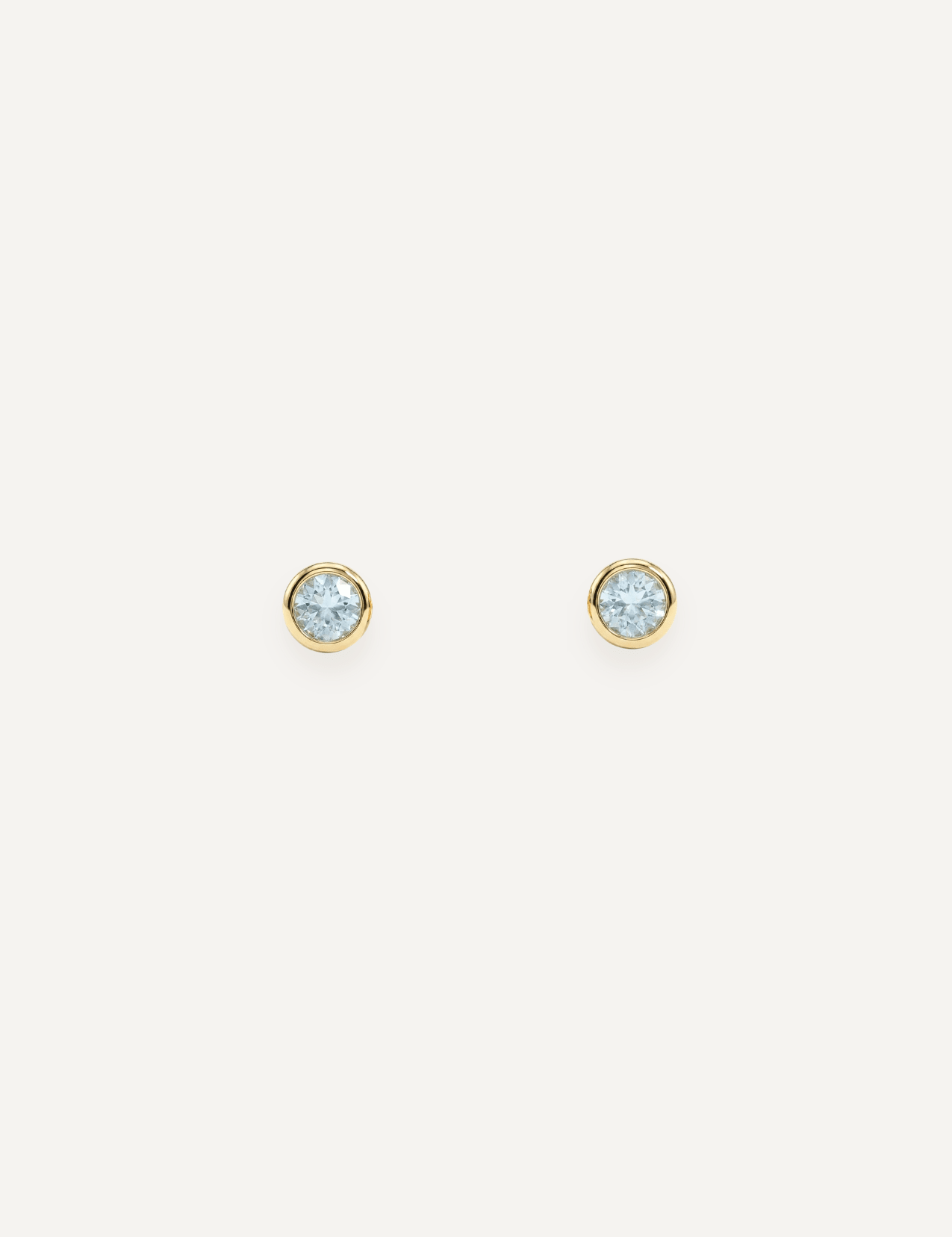 The Delphine Bezel Stud Earrings in Sky - Molten Store