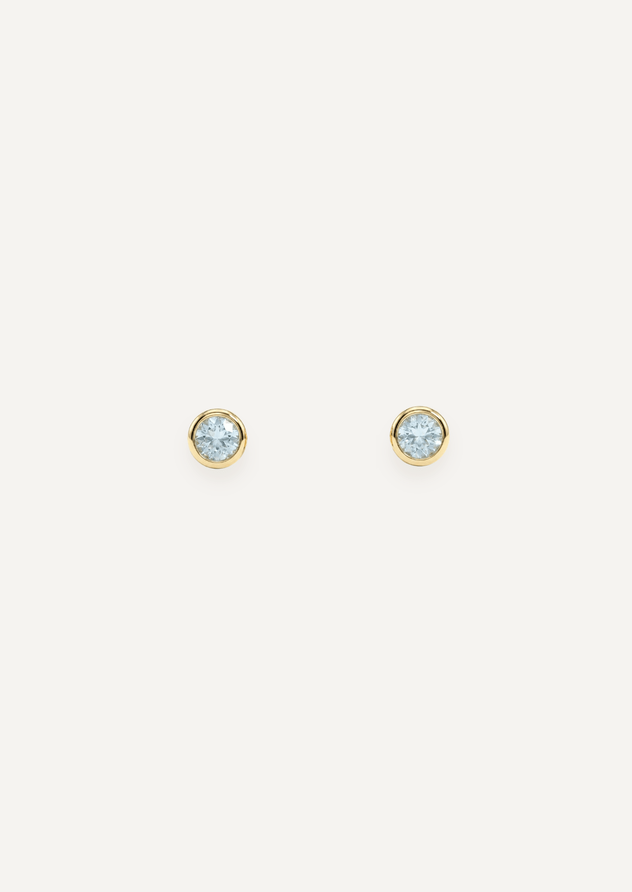 The Delphine Bezel Stud Earrings in Sky - Molten Store