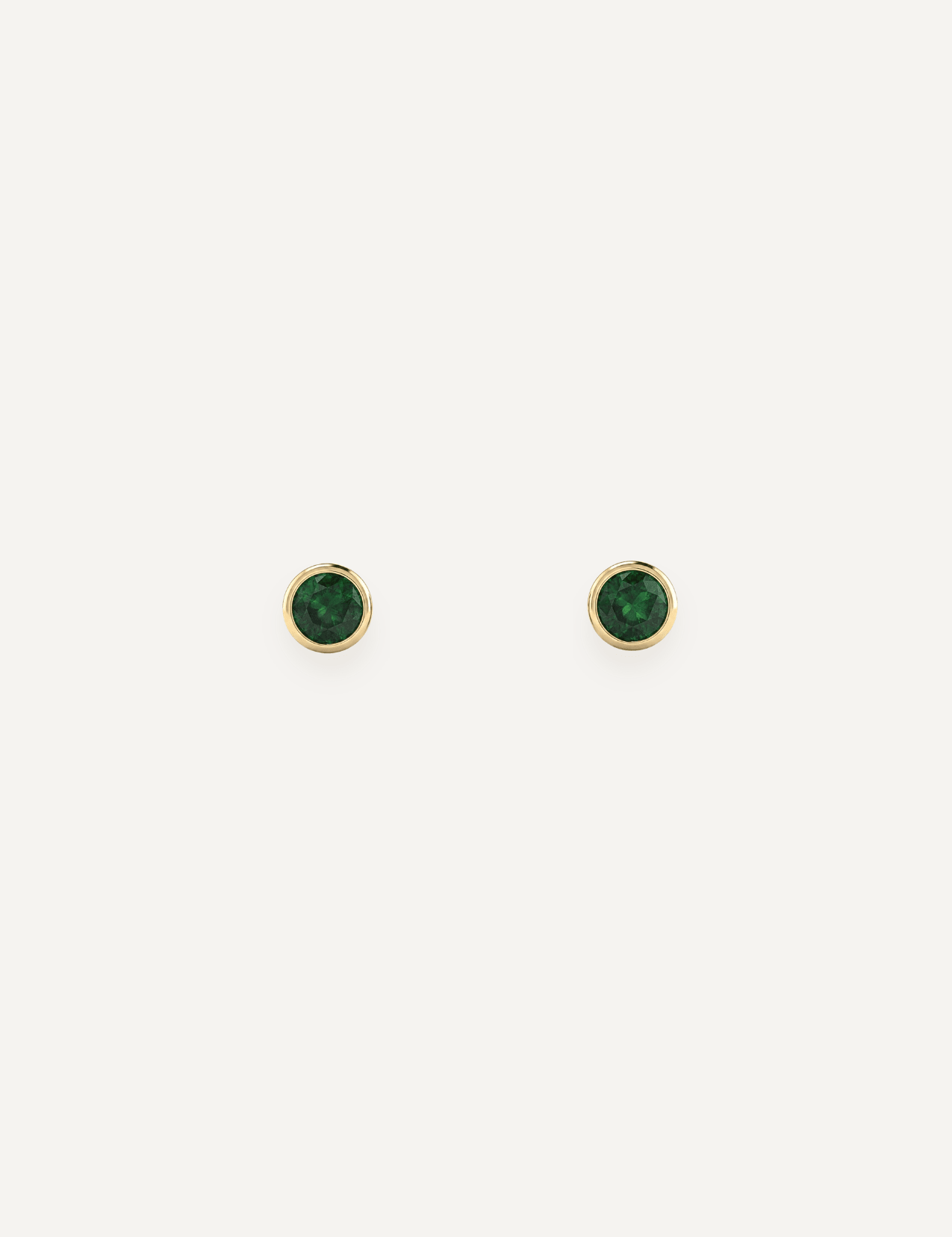 The Delphine Bezel Stud Earrings in Verdant - Molten Store