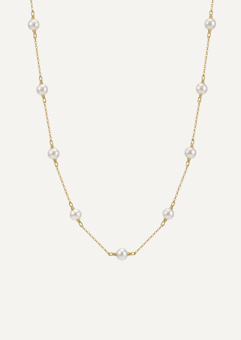 The Drift Gold Vermeil Necklace with Freshwater Pearl