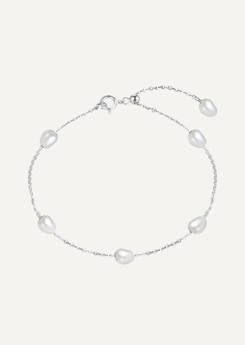 The Drift Sterling Silver Bracelet with Freshwater Pearl