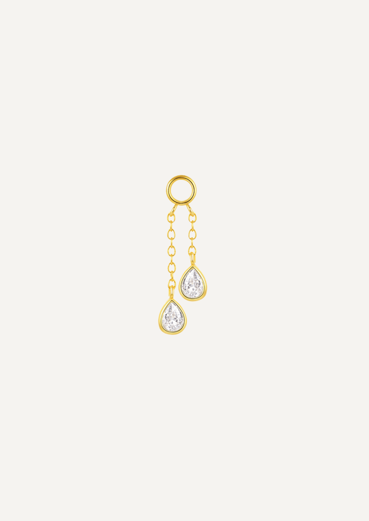 The Droplet Gold Vermeil Earring Charm - Molten Store