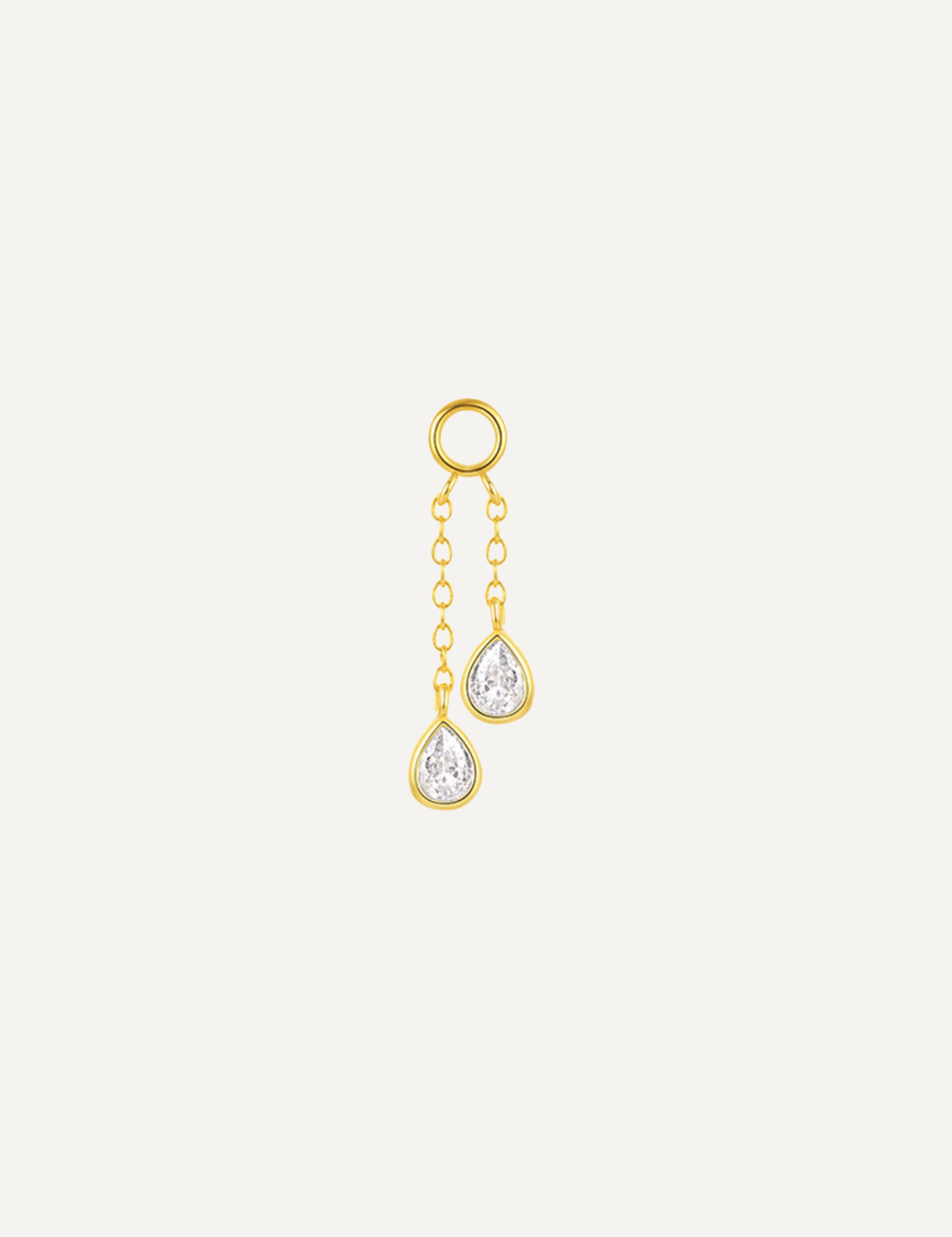 The Droplet Gold Vermeil Earring Charm - Molten Store