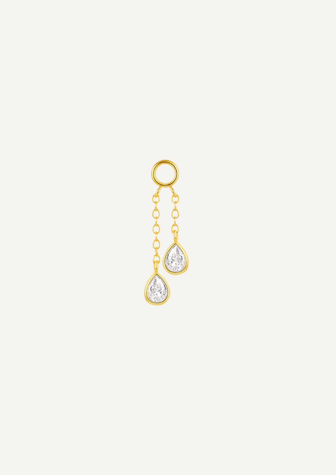 The Droplet Gold Vermeil Earring Charm - Molten Store