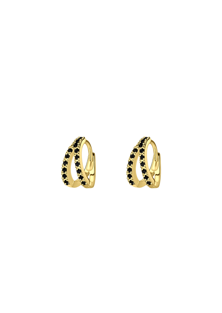 The Duo Nightfall 14ct Gold Vermeil Huggie Earrings - Molten Store