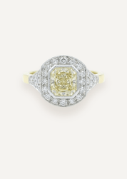 The Ebony Ring with 2.23ct Radiant Cut Yellow Diamond (2.64ct TDW) - Molten Store