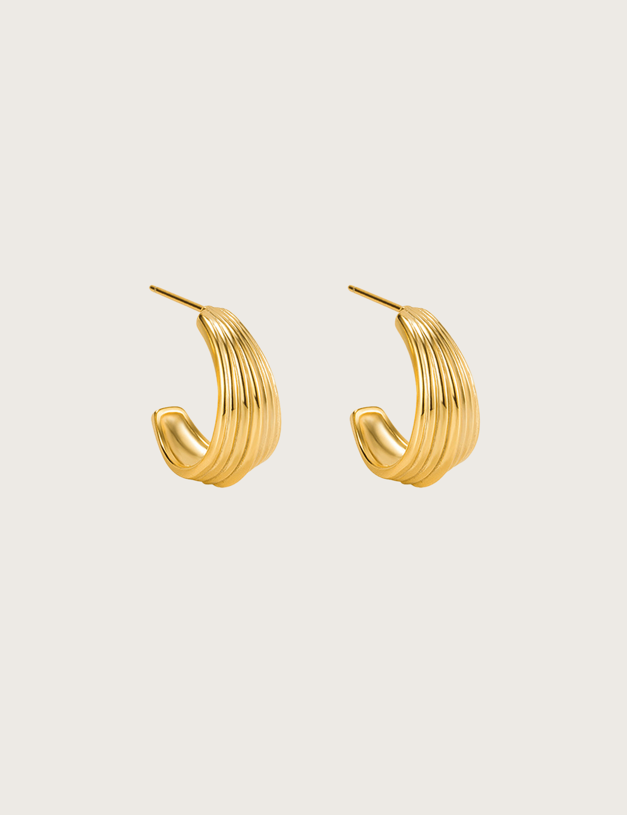 The Echo Gold Vermeil Earrings - Molten Store