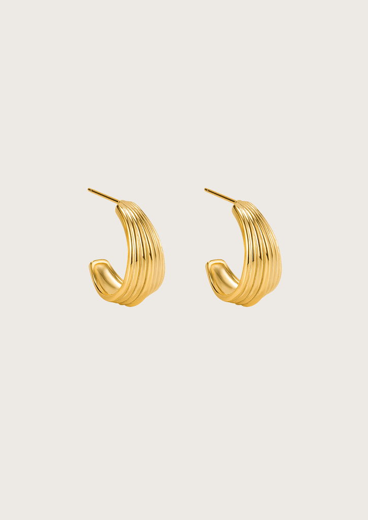 The Echo Gold Vermeil Earrings - Molten Store