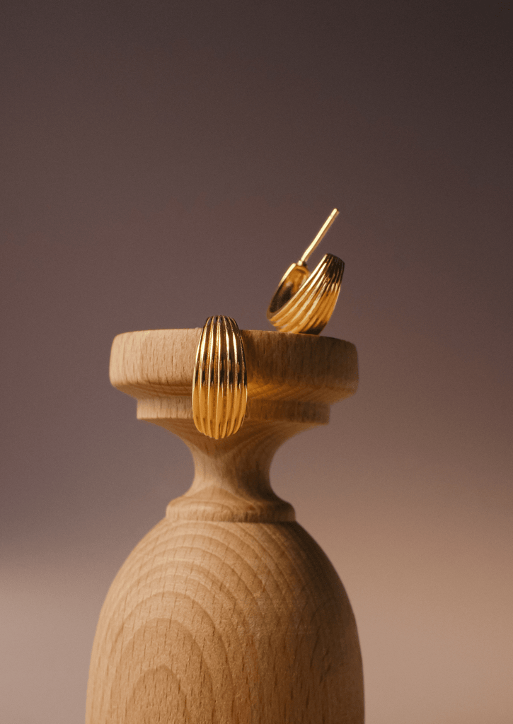 The Echo Gold Vermeil Earrings - Molten Store