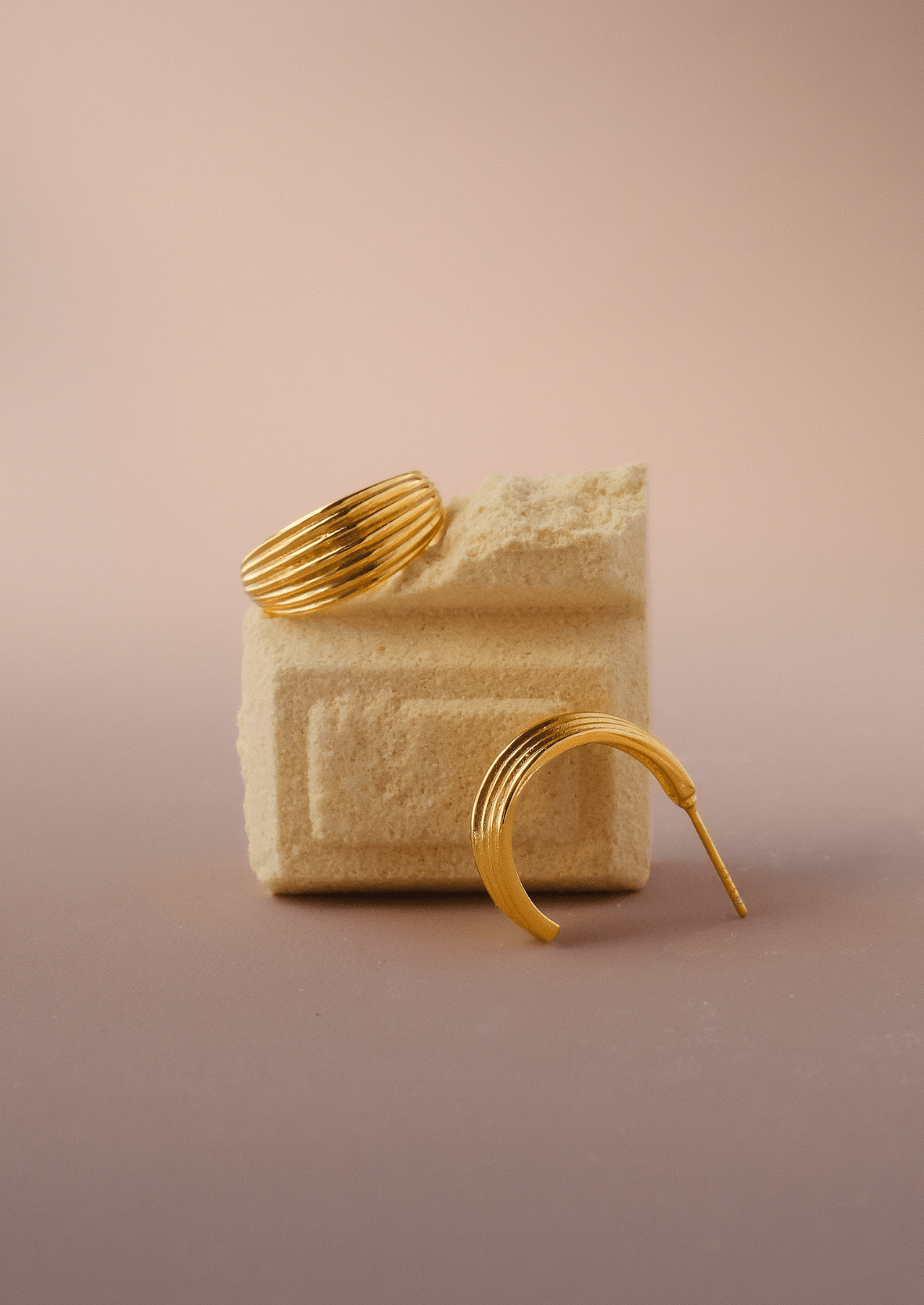 The Echo Gold Vermeil Earrings - Molten Store