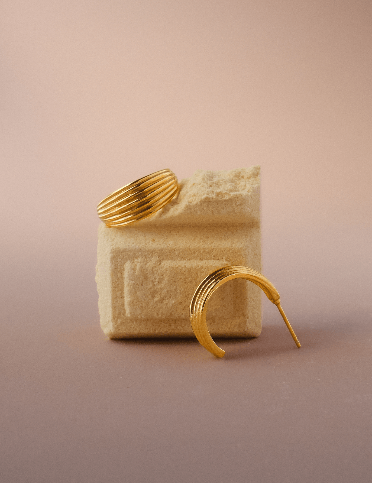 The Echo Gold Vermeil Earrings - Molten Store