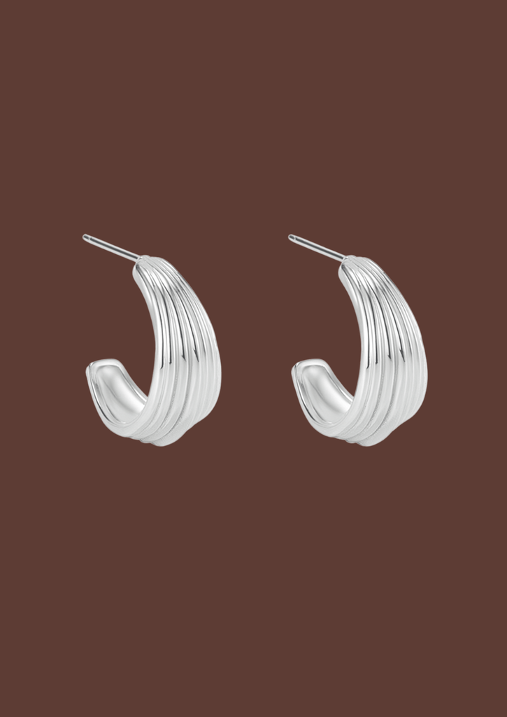 The Echo Sterling Silver Earrings - Molten Store