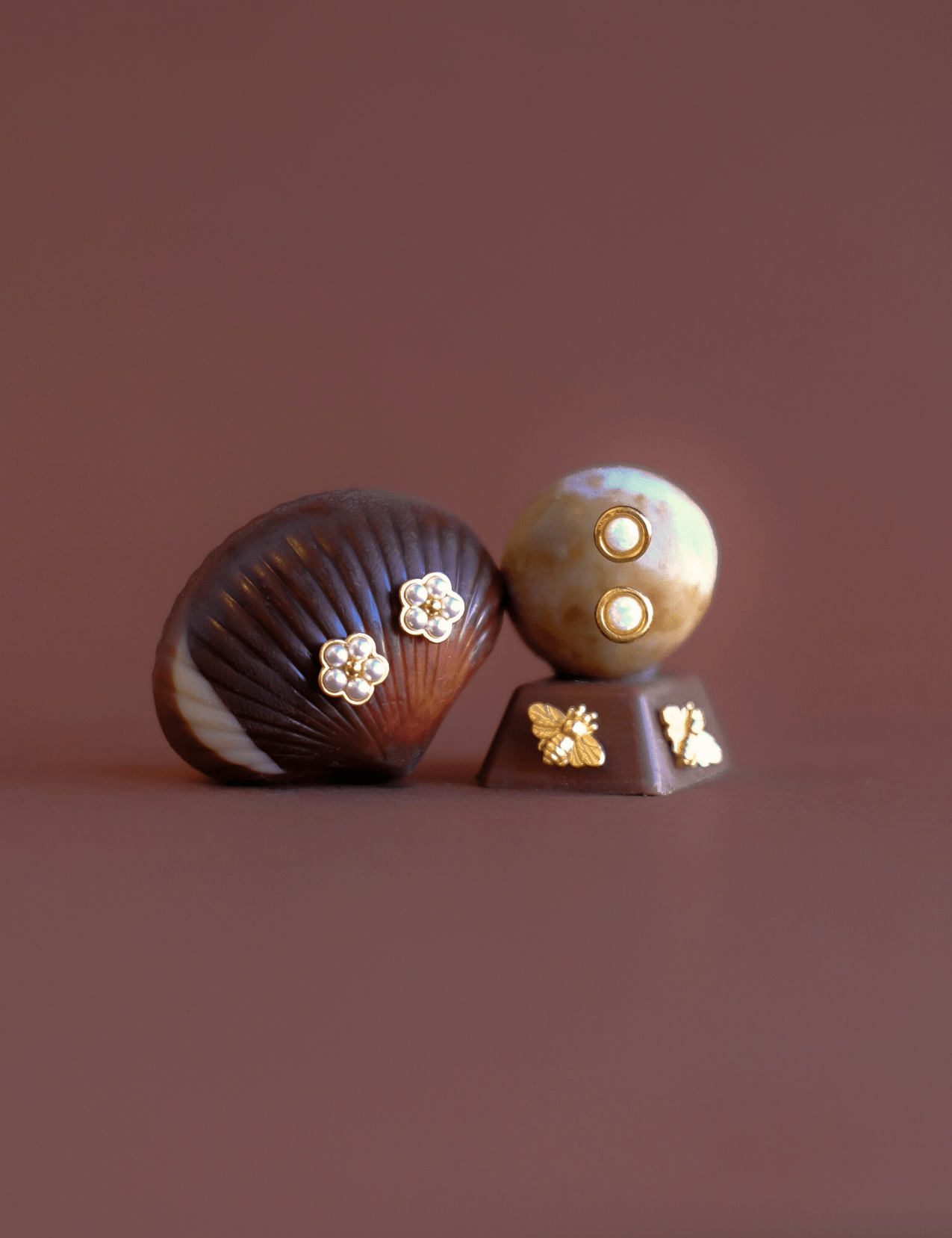 The Eclipse 14ct Gold Vermeil Stud Earrings - Molten Store