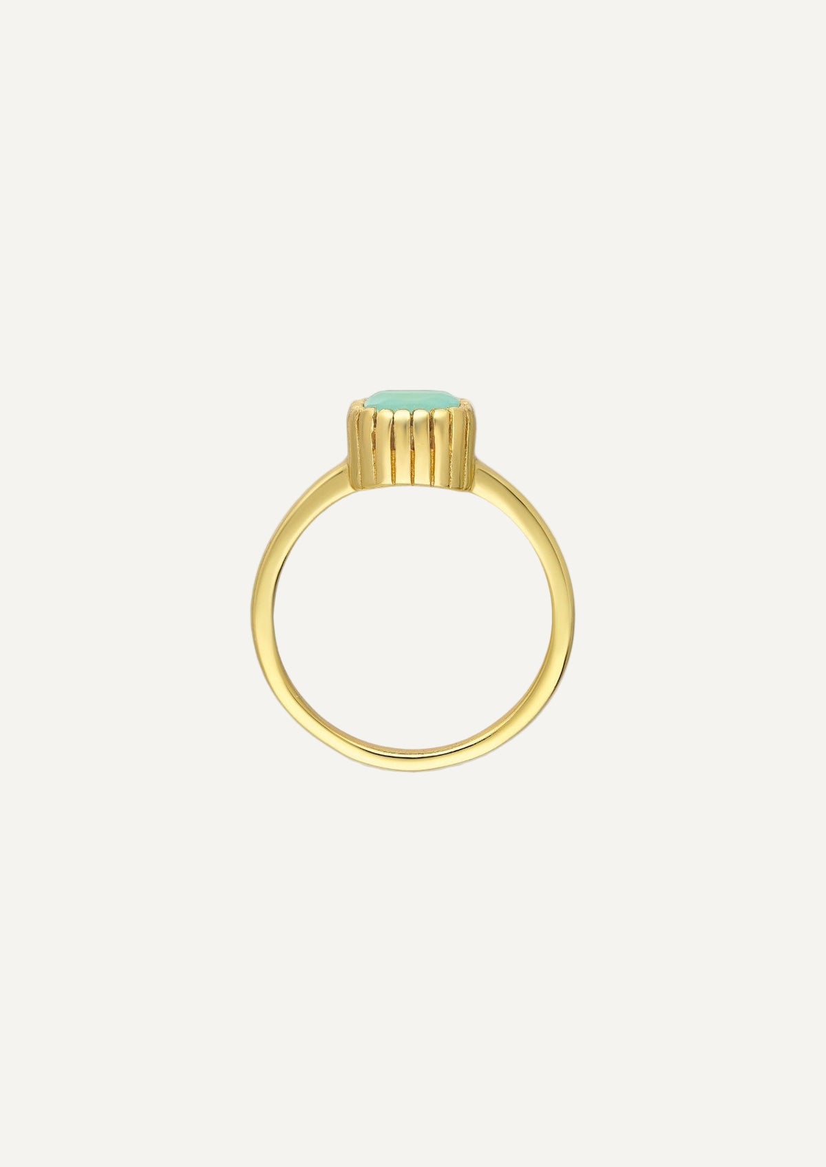 The Eden Chalcedony 18ct Gold Vermeil Ring - Molten Store