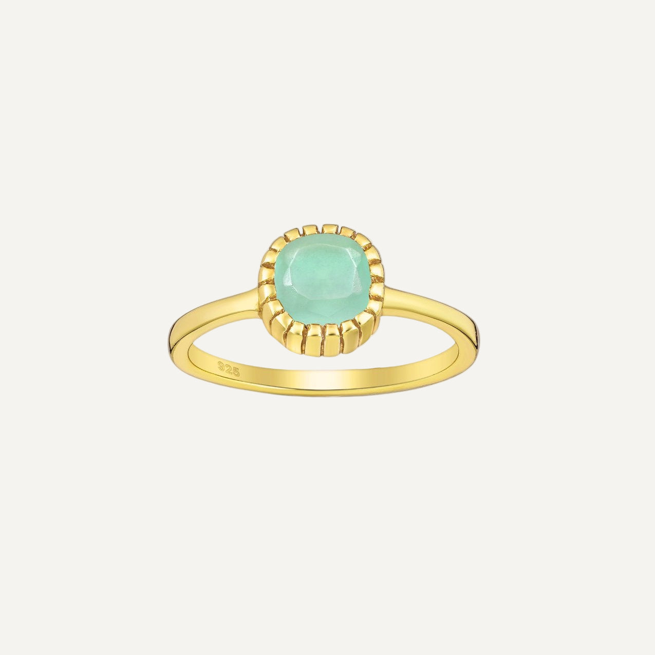 The Eden Chalcedony 18ct Gold Vermeil Ring - Molten Store