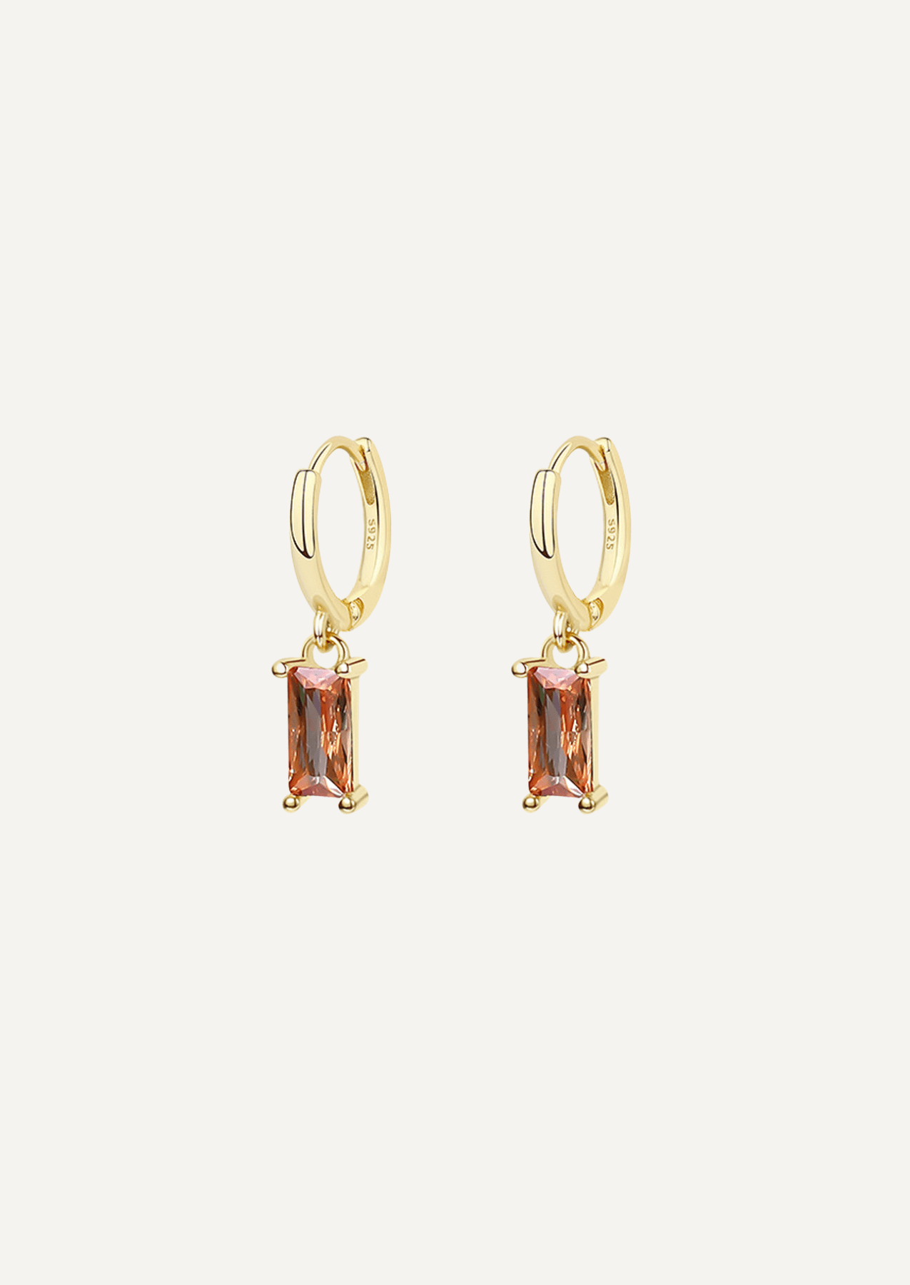 The Elara Cognac Gold Vermeil Earrings - Molten Store