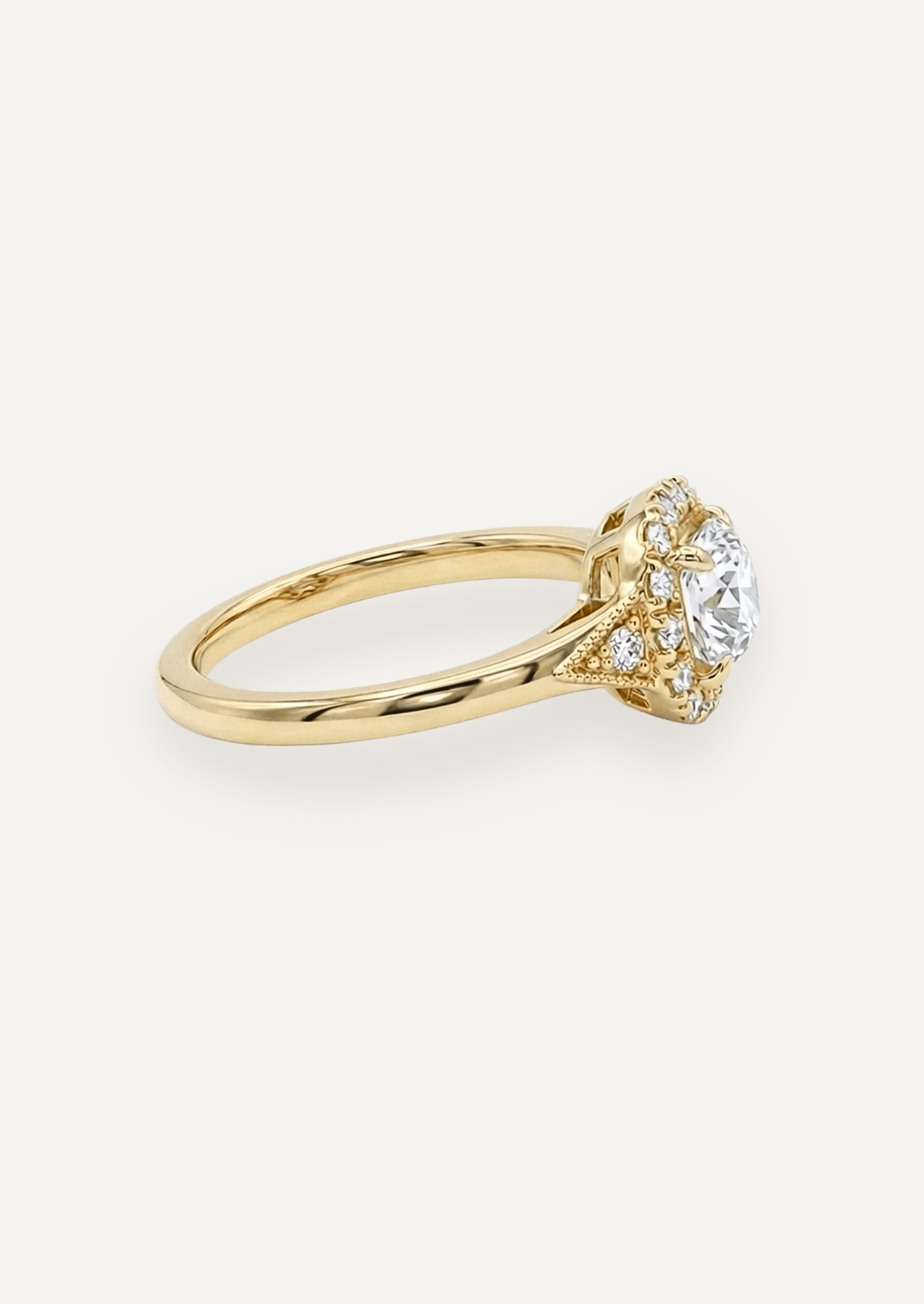 The Eliza Halo Ring - Molten Store