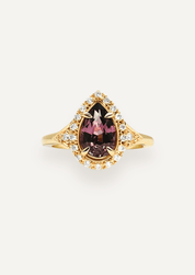 The Eliza Ring with 2ct Pear Cut Plum Spinel (2.23ct TCW) - Molten Store