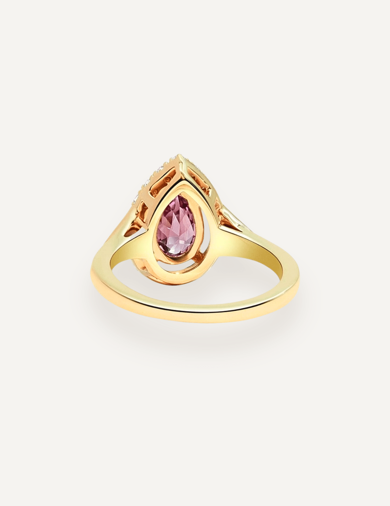 The Eliza Ring with 2ct Pear Cut Plum Spinel (2.23ct TCW) - Molten Store