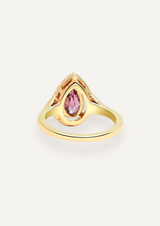 The Eliza Ring with 2ct Pear Cut Plum Spinel (2.23ct TCW) - Molten Store