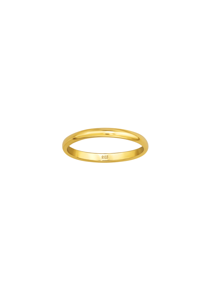 The Ellipse 14ct Gold Vermeil Midi Ring - Molten Store