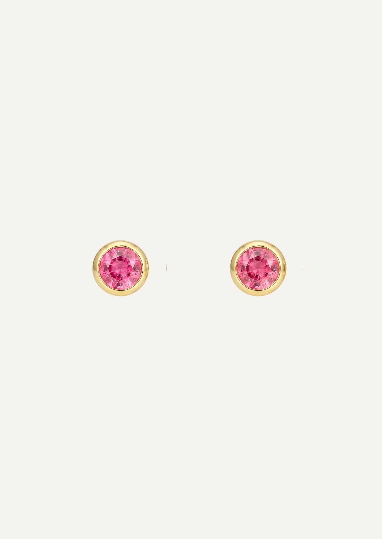 The Elowen Pink Tourmaline Stud Earrings - Molten Store