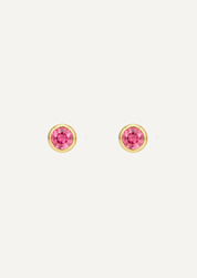 The Elowen Pink Tourmaline Stud Earrings - Molten Store