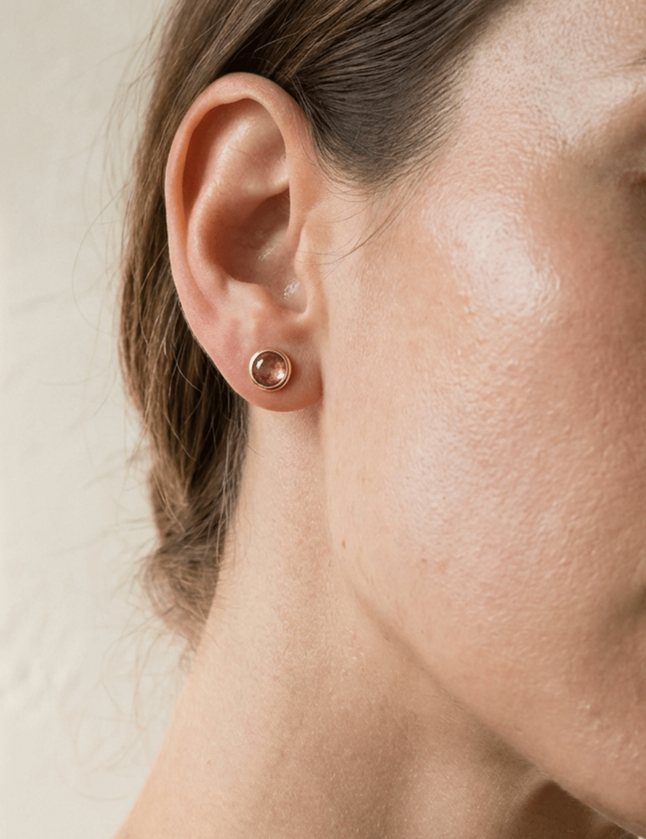 The Elowen Pink Tourmaline Stud Earrings - Molten Store