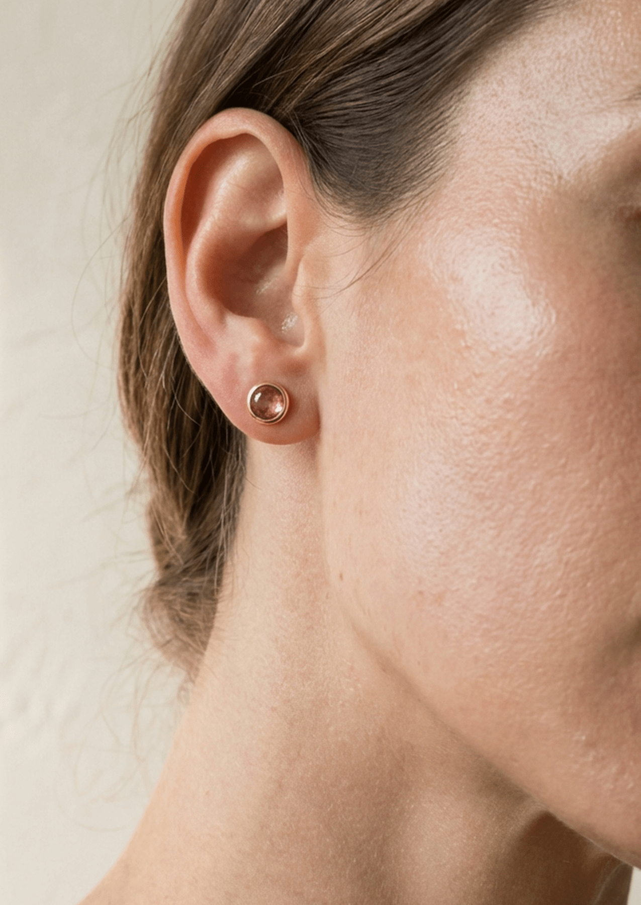 The Elowen Pink Tourmaline Stud Earrings - Molten Store