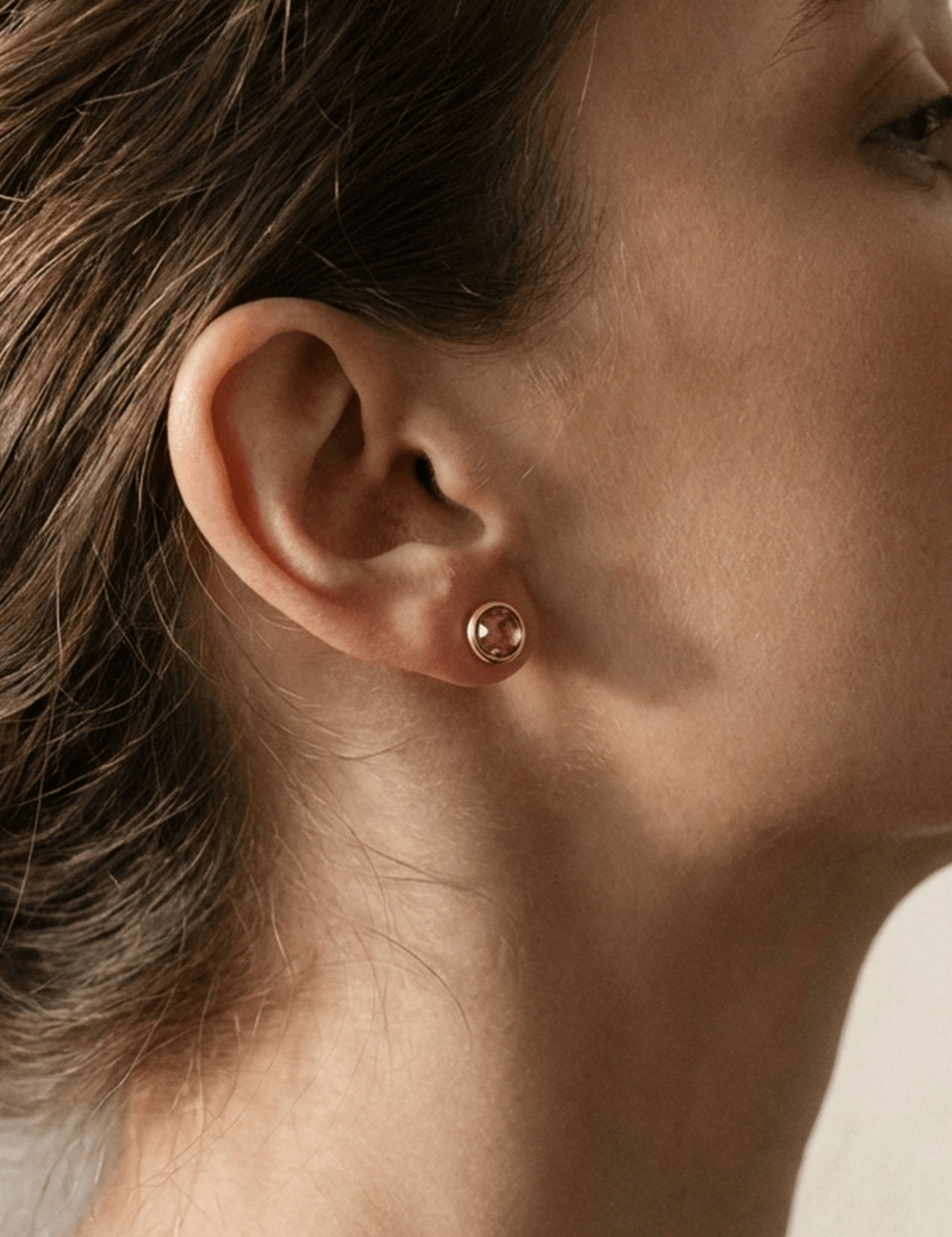 The Elowen Pink Tourmaline Stud Earrings - Molten Store