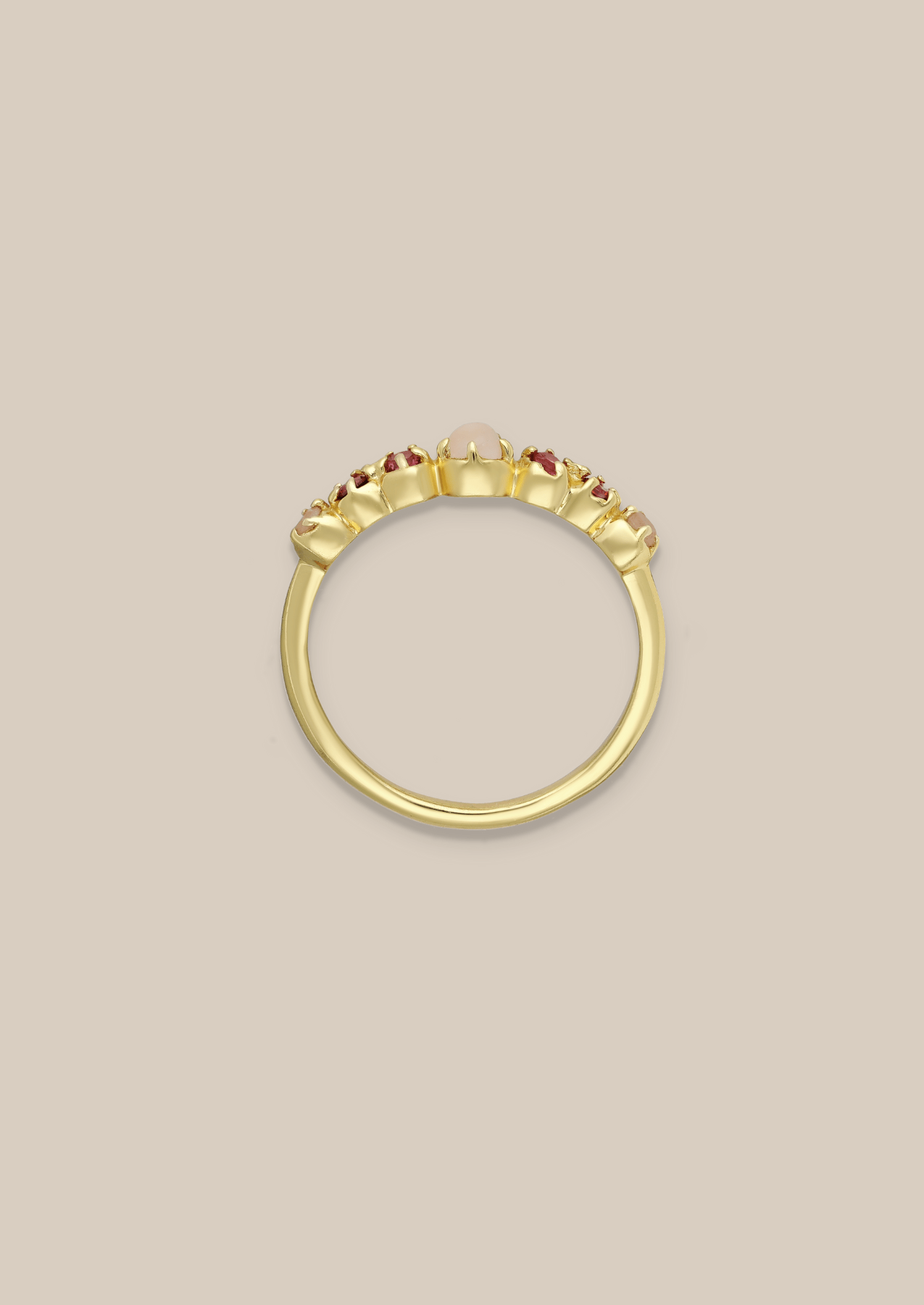The Ember Gold Vermeil Multi - Stone Ring - Molten Store