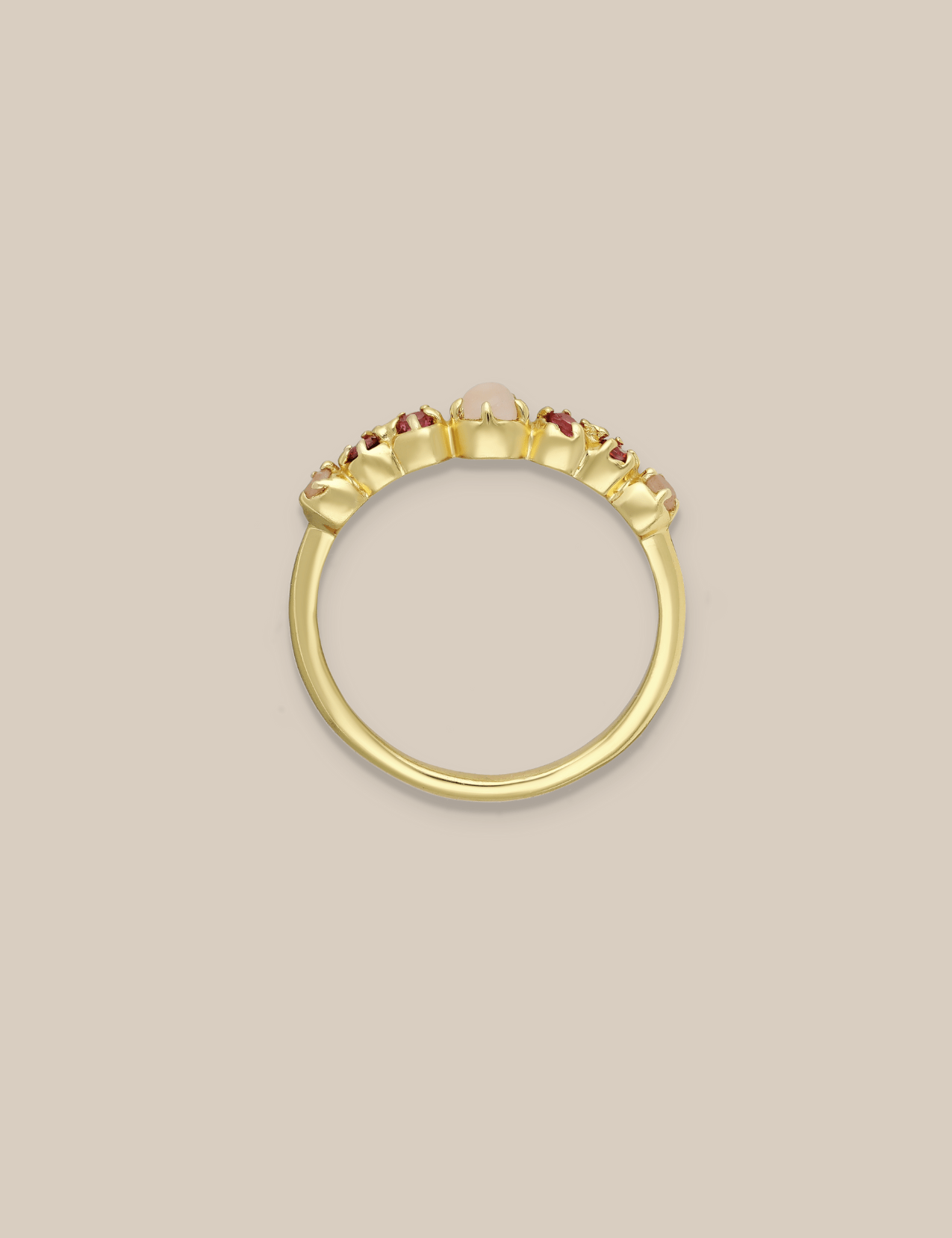 The Ember Gold Vermeil Multi - Stone Ring - Molten Store