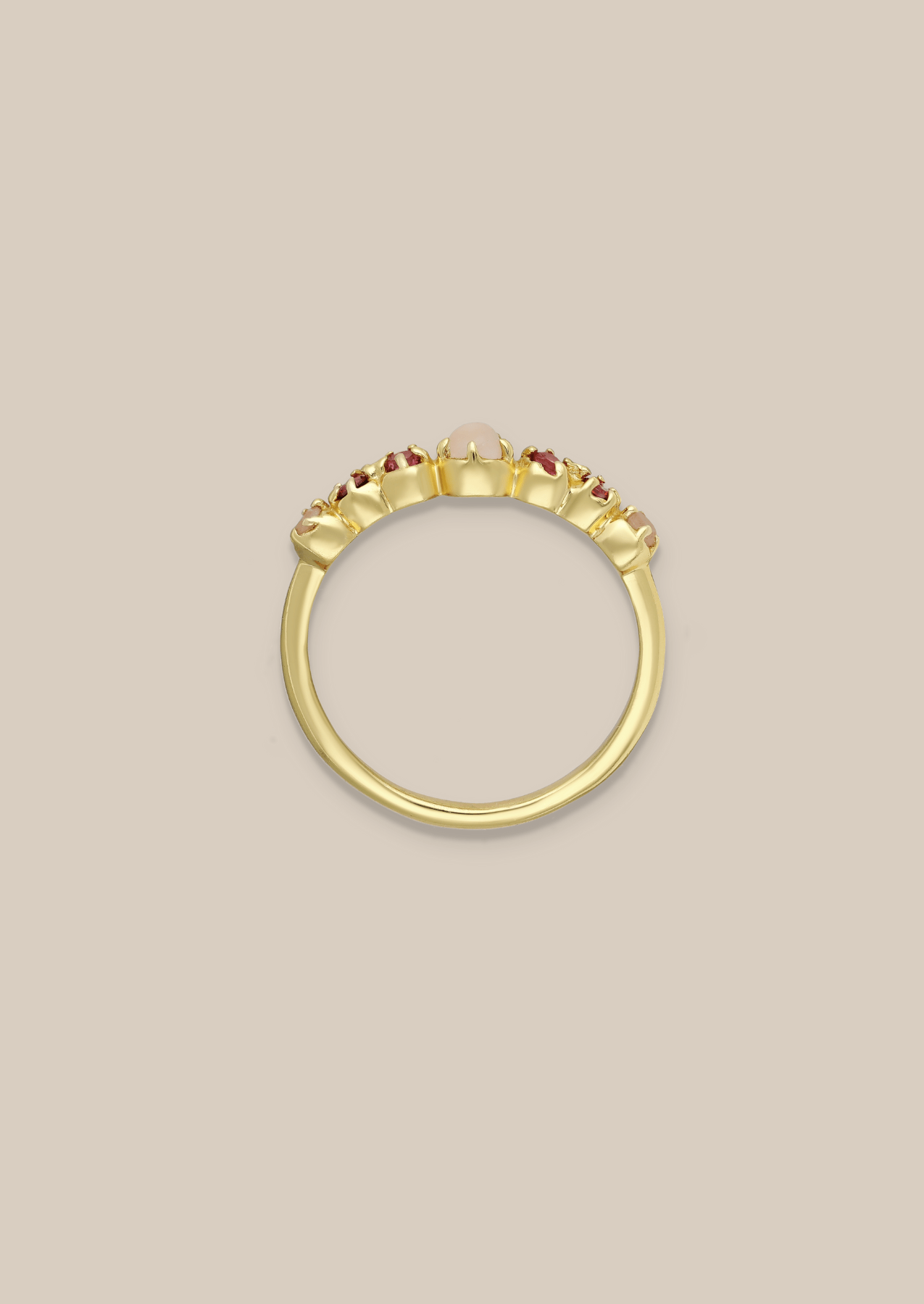 The Ember Gold Vermeil Multi - Stone Ring - Molten Store